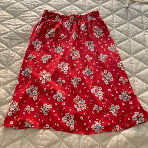 LOFT floral Midi skirt